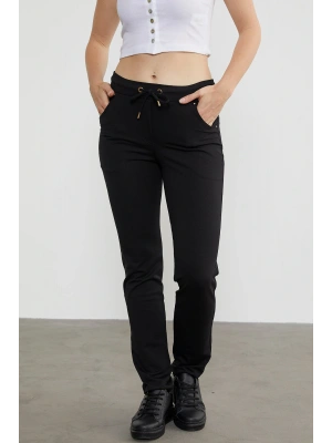 Cepli Düz Paça Eşofman Altı - Siyah