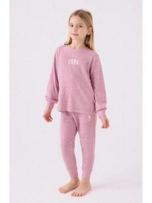 Us Polo Kız Çocuk Uzun Kol Pijama Takım US1987 Leylak