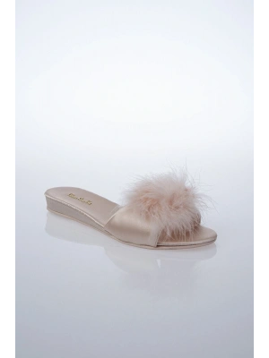 Kadın Tüylü Çeyizlik Terlik