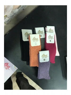 6 Adet Yünlü Kadın Soket Çorap 0552