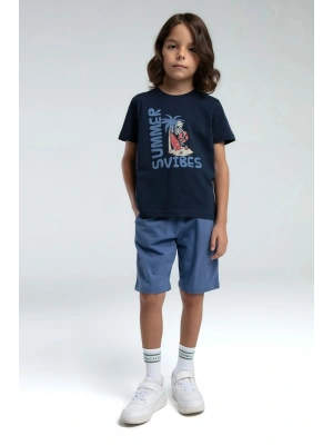 ERKEK ÇOCUK BERMUDA TAKIM - LACİVERT
