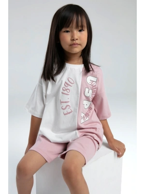 Kız Çocuk Pembe Bermuda Takım