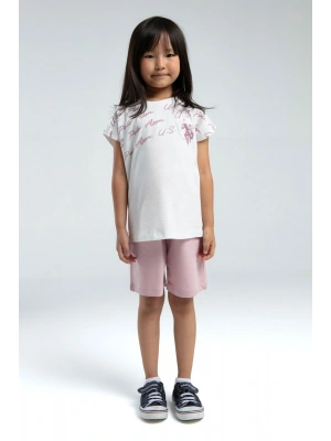 Kız Çocuk Pembe Bermuda Takım