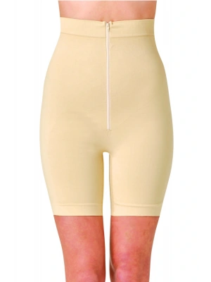 Fermuarlı Toparlayıcı Paçalı Kadın Korse Ten 5523