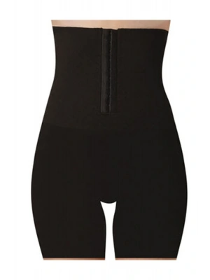 Fermuarlı Toparlayıcı Paçalı Kadın Korse Siyah 5523