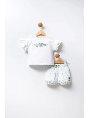 U.S. Polo Assn. Kız Bebek Beyaz Bebek Takım