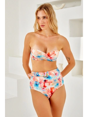 Dolgulu Straplez Aksesuarlı Bikini Takım 4204