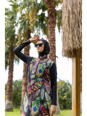 Püskül Süslemeli Tesettür Mayo