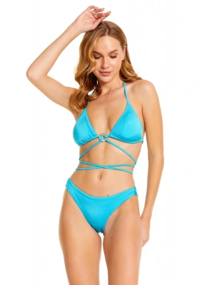 Mavi Brazillian Üçgen Bikini Takımı