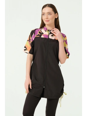 Vivora Toplamalı Yarım Kol Yarı Kapalı Mayo