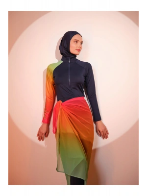 Gold Baskılı Tesettür Mayo