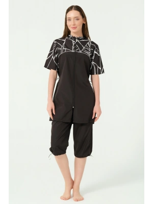 Solira Şapkalı Yarım Kol Yarı Kapalı Mayo