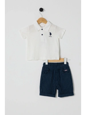 U.S.POLO ERKEK BEBEK 2Lİ T-SHIRT TAKIM - BEYAZ/LACİVERT
