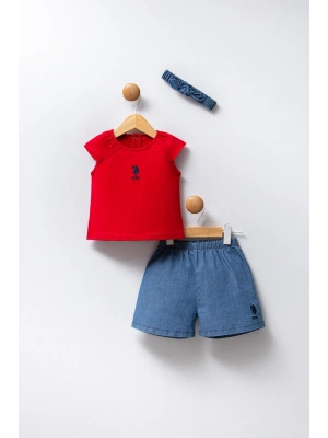 U.S. Polo Assn. Kız Bebek Kırmızı Bebek Takım