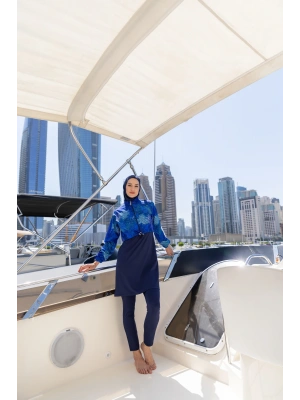 Desenli Crop Tesettür Mayo