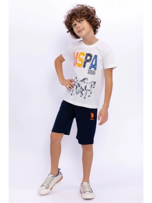 Basic Krem Erkek Çocuk Bermuda Takım