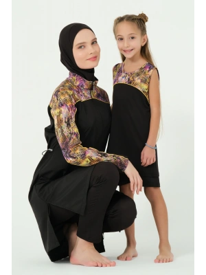 Kıl Biye Süslemeli Sıfır Kol Çocuk Mayo