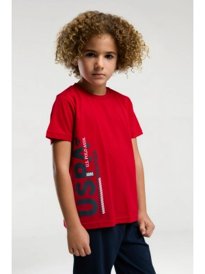 U.S. Polo Assn. Erkek Çocuk Kırmızı Kısa Kol Pijama Takım