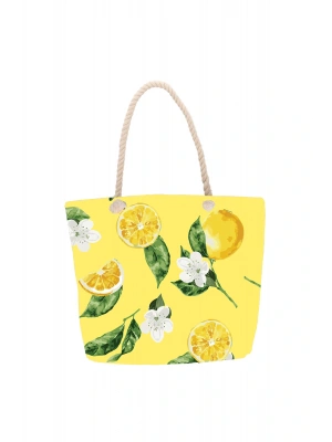 Kadın Fermuarlı Plaj Çantası Desenli Plaj Çantası Günlük Çanta Piknik Çantası Y25670-23