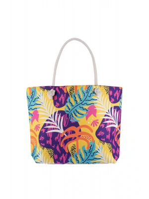 Kadın Fermuarlı Plaj Çantası Desenli Plaj Çantası Günlük Çanta Piknik Çantası Y25670-11