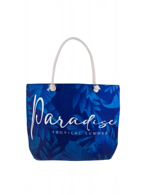 Kadın Fermuarlı Plaj Çantası Desenli Plaj Çantası Günlük Çanta Piknik Çantası Y25670-07