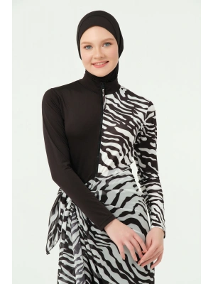 Zebra Desenli Tulum Mayo