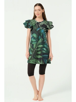 Feyora Desenli Yarım Kol Yarı Kaplı Mayo ALF25758