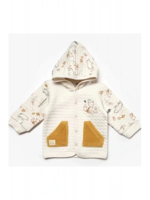 Bibaby Wild Forest Bebek Hırka 61512 Hardal Bej