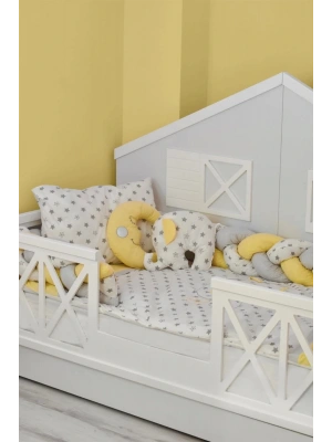 Elephant Saç Örgü Montessori Uyku Seti 69113 Sarı