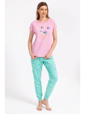 Rolypoly Positive Stay Pembe Kadın Pijama Takımı