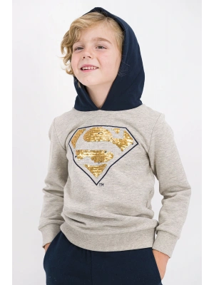 Erkek Çocuk Bej Payetli Kapüşonlu Eşofman Takımı