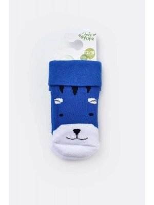 Bebek Havlu Çorap Mavi