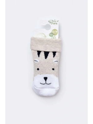 Bebek Havlu Çorap Bej