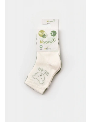 Bebek Organik Soket Çorap 3lü Paket Yeşil