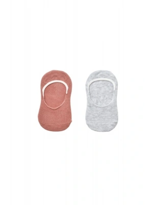 Biorganic Basic Kız Babet 2Li Çorap 68455 Gri Gül Kurusu