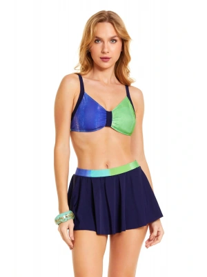 Çok Renkli Toparlayıcı Etekli Bikini Takımı