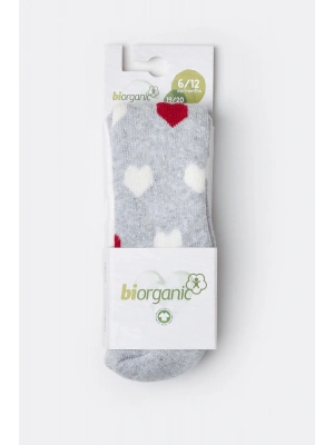 Bebek Organic Mom and Dad Külotlu Çorap Gri