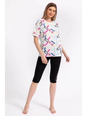 Rolypoly Be You Always Krem Kadın Kapri Tayt Takım