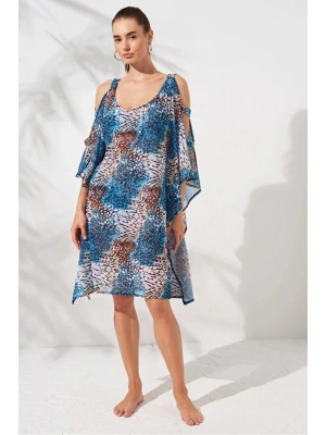 Ocean Kollu Bant Detaylı Tunik Pareo DLX-231802