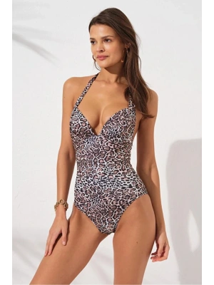 Üçgen Dolgulu Mayo Leopar DLX-231122