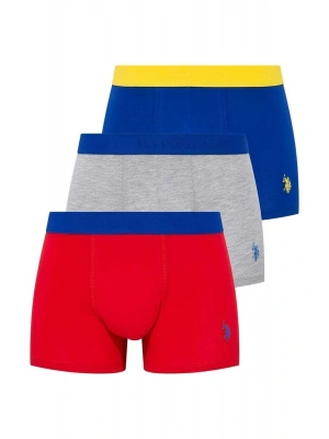 Pamuklu & Likralı, Çok Renkli Erkek 3lü Boxer Set 80170