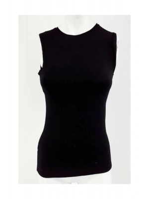 Imer Kadın Kolsuz Atlet Sıfır Yaka Siyah M