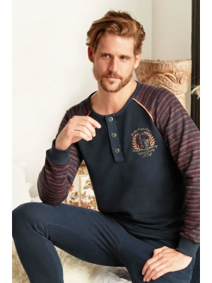 Erkek Oranj Pijama Takımı