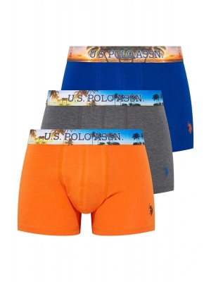 Erkek Saks - Antrasit Melanj - Turuncu 3 Lü Boxer