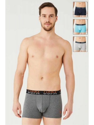 Erkek Lacivert - Mınt - Gri Melanj 3 Lü Boxer