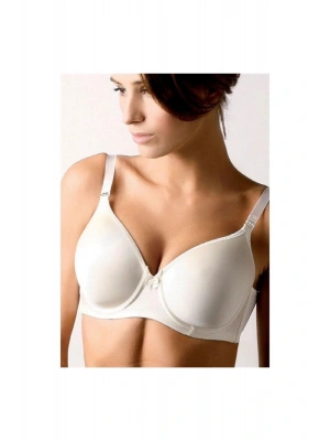 5738 Düz Kumaşlı Ince Süngerli Büyük Beden Toparlayıcı Sütyen - Beyaz