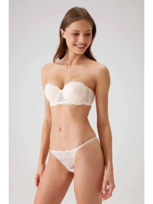 Kadın Inci 4032 Balenli Destekli Straplez Sütyen Takım