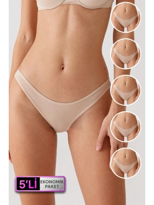 Kadın 5li Ekonomik Paket Ten 2055 Basic Brief Pamuklu Külot