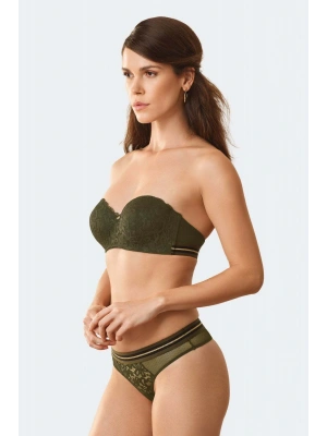 Kadın Yeşil 4711 Straplez Desteksiz Sütyen Takım