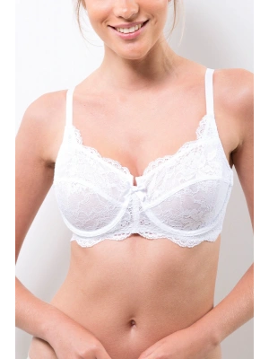 Kadın Beyaz 7023 Balenli Dantelli Toparlayıcı Sütyen